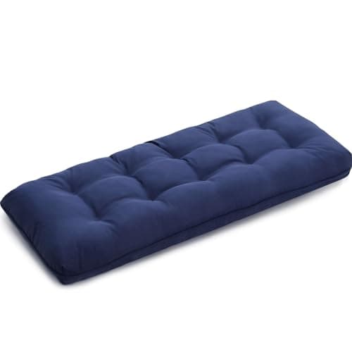 WEOAVRY 4" Thick Outdoor Bench Cushion 44x19x4 Inch, Waterproof Patio Furniture Cushions, Bench Seat Cushion for Porch Swing, Window, Indoor - Image 1