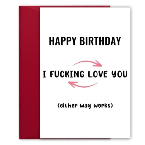 Funny Birthday Card for Husband Boyfriend, Birthday Gifts for Men Husband from Wife, Boyfriend Unique Gifts for Men Who Have Everything, Gag Gift for Him, Romantic Couples Gift Ideas