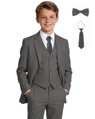 Boys Formal Suit Set Prom Wedding Suits Youth Dinner Easter Outfit Boys' Suits & Sport Coats with Jacket Blazer Vest Pants Size 14 - Image 1