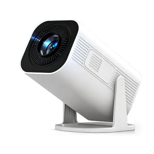 LJYT 1080P FHD Protable Mini Projector, 250 ANSI Lumens, Support 4K, Auto Keystone, 210° Rotation, Bluetooth 5.4, WiFi 6, Android 11, Compatible with iOS/Android/PS5/Windows/USB/HDMI/TV Stick/Box - Image 1