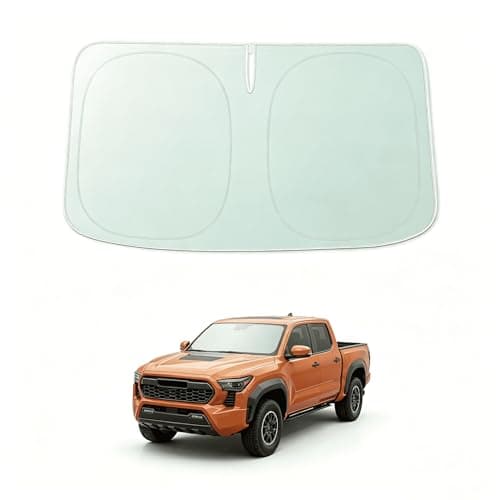 WOLFBOX Foldable Car Windshield Sun Shade, Maximum UV & Heat Shield Front Window Sunshade Visor Protector Universal Fit for SUVs Trucks Sedans (69''x35'') - Image 1
