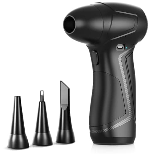 Compressed Air Duster 130,000 RPM, Electric Air Blower with Scroll Wheel Precision Speed Control, Storm-Level Turbo Airflow for Home Car PC Dust Cleaning, Cordless Rechargeable Portable Gadget for Men - Image 1