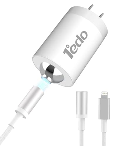 Magnetic for iPhone Charger,1°edo 20W Fast Charger Block with 6FT Cable Innovative Magnetic to Lightning Cable for iPhone 14/13/12/11/Xs Max/XR/X (White) - Image 1