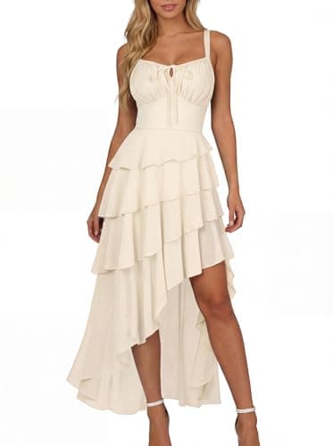 SCARLET DARKNESS Ruffle Hi-Low Corset Renaissance Pirate Fairy Gothic Dress - Image 1
