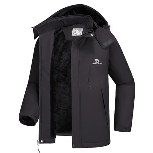 CAMEL CROWN Men's Winter Coat Waterproof Ski Jacket Fleece Lined Windproof Raincoat for Snow Outdoor Hiking Mountain - Image 1