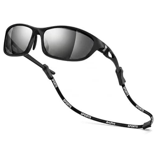 ARCPRO Polarized Fishing Sunglasses for Men Women, Adjustable Polarized Sunglasses, Lightweight TR90 Frame for Driving running Golf with UV400 Protection (Silver) - Image 1