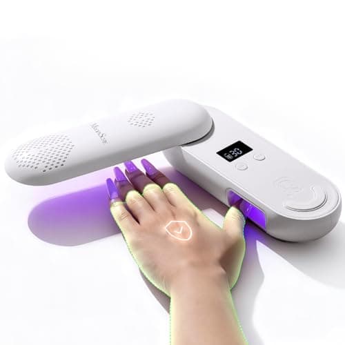 MelodySusie Compact Cordless UV Nail Lamp, P-PLUS20F with Innovative Rotatable Panel & UV Protection Design, Rechargeable UV Light Cures All Gels, Especially Rhinestone Glue & Liner Gel Polish Pink - Image 1