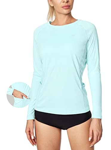 IUGA Rash Guard for Women UPF 50+ SPF UV Protection Long Sleeve Workout Tops with Pockets Dry Fit Hiking Swim Shirt - Image 1