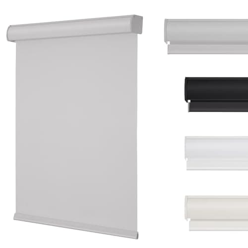Changshade Cordless Roller Shades Blackout Blinds for Windows Room Darkening Rolled Up Shades with Spring System, UV Protection Window Shades Door Blinds for Home and Office(29.5" W x 72" H,Grey) - Image 1