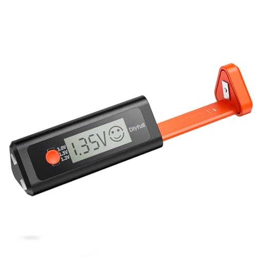 Dlypow Digital Battery Tester with Magnetic End & LCD Display, Small Battery Checker Tester for AAA AA C D 9V CR123A 1.5V/3V Button Cell Household Batteries - Image 1