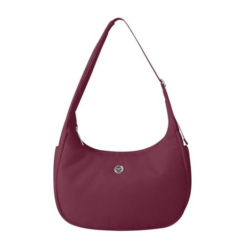 Babysun Mini Shoulder Bag Women Nylon Crescent Bag Underarm Shoulder Purse Women's Shoulder Handbags Small Tote Bag (Burgundy-4L) - Image 1
