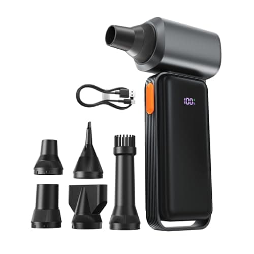 Super Power M200X Electric Air Duster-150000RPM Rechargeable Mini Blower, Compressed Air Duster, Strongest Airflow Brushless Motor, 5-Speed HD Display, Dust for PC, Keyboard, House, Outdoor and Car