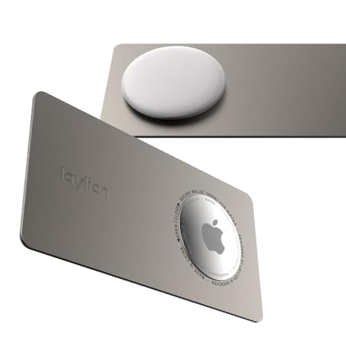 laylion For Fit Apple AirTag Secure Wallet Insert,Thin Wallet Holder,Ultra Slim Aluminium Alloy Credit Card Size Insert for Purse, Handbag, Pocket, Backpack - Accessories for Apple AirTag-2 Pack - Image 1