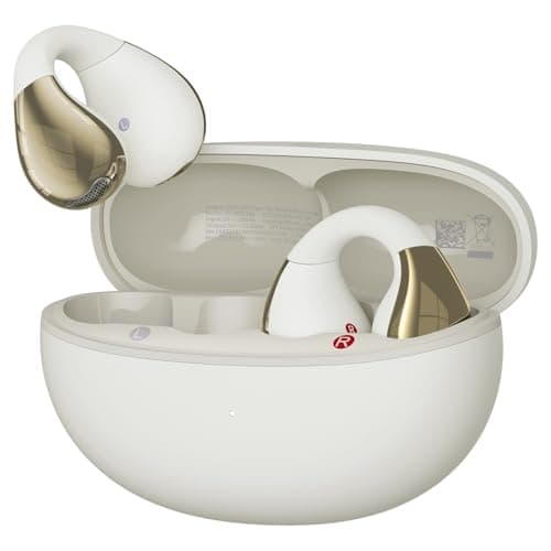 wegear Open-Ear Earbuds, Clip-On Headphones, Open-Ring Comfort Wireless Bluetooth Earbuds, Dual Connection, 30H Playtime, Comfortable for Workouts and Daily Use, White - Image 1