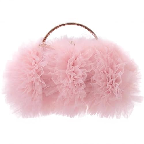 2026 Elegant Lace Floral Clutch for Women Formal Evening Bag Cute Purse Flower Wedding Handbag(Pink) - Image 1
