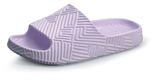 Weweya Soft Shower Shoes Men Women EVA House Slippers Unisex Beach Slides Sandals Purple Women Size 7 Men Size 5.5 - Image 1