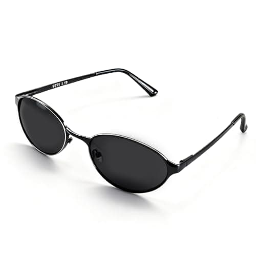 Vylenxio Retro Oval Sunglasses for Women Men, 90s Y2K Vintage Metal Frame, UV400 Protection Shades, VY5802 - Image 1