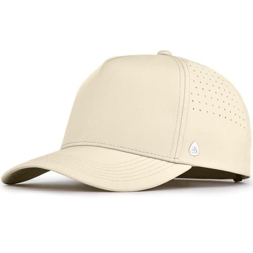 AOPREL Baseball Cap Waterproof Quick Dry Performance Hat with Laser Perforated Breathable for Men Women Golf Running Workout Cream - Image 1