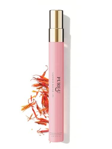PUREU Pheromone Perfume for Women - Long Lasting Saffron Amber & Cedarwood Sophisticated Scent, Luxury Concentrated Extrait de Parfum Spray Oil, Portable Size Signature Scent, 0.41 fl oz (12ML) - Image 1