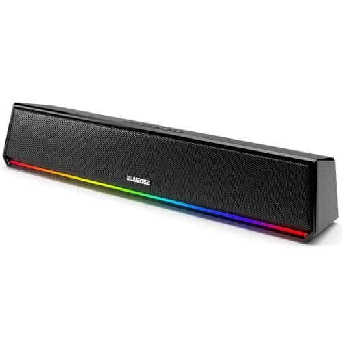Bluedee Computer Speakers for Desktop PC, Bluetooth 5.3 PC Speakers with Dynamic RGB Light, Wired USB Plug & Play Computer Sound Bar, USB/Type-C Powered Gaming Speakers for Desktop, Laptops, Tablet - Image 1
