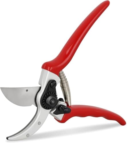 HFLYJPYW Professional Bypass Pruning Shears, 8.5 Inch SK5 Steel with Titanium, Heavy Duty Garden Clippers for Hedge Trimming (Red) - Image 1