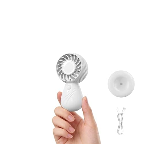 LAMJIE Portable Desktop Fan, Magnetic Rechargeable Mini Fan with 3 Speeds, Touch Control, Super Compact Appearance Design, 1800mAh Battery, USB Powered, Black Plastic, Quiet 30dB for Home Office - Image 1