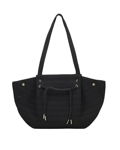 Tote Purse for Women, Women's Handbags, Structured Shoulder Bag with zipper pocket for Work, Travel, Everyday Shopping (black) - Image 1