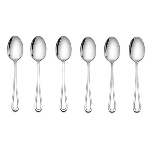 LIANYU 6-Piece Toddler Spoons, Kids Baby Spoons Self Feeding, Stainless Steel Toddler Utensils Silverware Set for 2-10 Year Old, Children Cutlery Flatware Set for Home School, Dishwasher Safe - Image 1