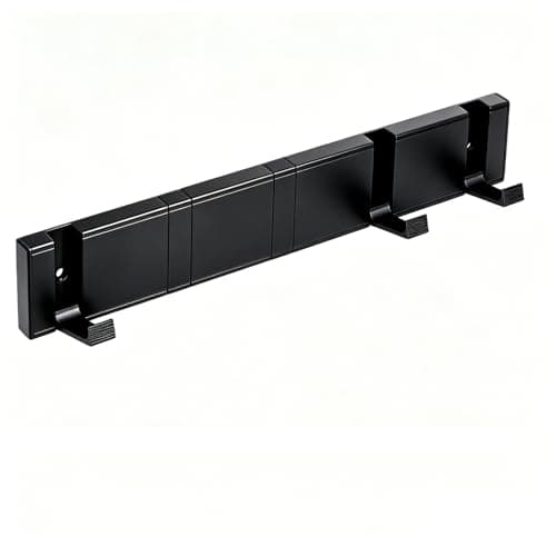 Dntorx Wall Coat Rack with 5 Foldable Hooks, Black Metal Coat Hooks Hanger - Image 1