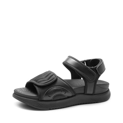 DREAM PAIRS Womens Hiking Sandals Arch Support Platform Orthopedic Sandals Comfortable Open Toe Walking Summer Shoes Lightweight Outdoor Athletic Sport Water Sandals,Size 10,Black,DWUMST2507 - Image 1