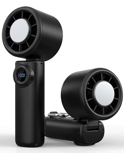 Raynocti Portable Handheld Turbo Fan with Ice Cooling, 100 Levels Stepless Speed, 15H Long Battery Life, 10500RPM Turbo Fan Rechargeable Personal Mini Fan for Travel, Outdoor, Makeup - Image 1