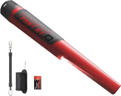 PANCKY Metal Detector Pinpointer for Adults Kid, IP68 Fully Waterproof Underwater Metal Detector Adjustable Sensitivity Handheld Pin Pointer Wand Treasure Hunting 360°Detection High Accuracy LED Light - Image 1