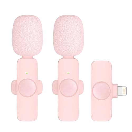 Caiord 2 Pack Professional Wireless Lavalier Microphone for iPhone, Lapel Mics Plug-Play Clip on Lapel Mic for YouTube, Recording, Vlog, Facebook Live - Image 1