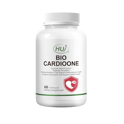 HUJ BIO CARDIOONE - 14 in 1 Formula with Nattokinase, L-Arginine, L-Citrulline & Black Garlic Extract - Vascular Health, Circulation and Blood Flow Support - 60 Capsules - Image 1