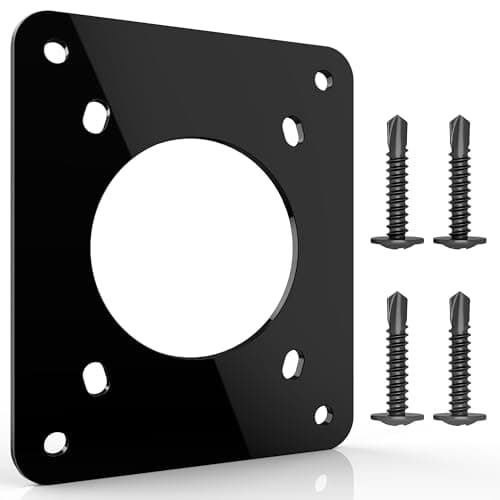 Golf Cart Charging Port Adapter 4 Holes, 110V AC 36V Adapter Plate Compatible with EZGO TXT EZ-GO Golf Cart Lithium Battery Conversion Install and On Board Charging - Image 1