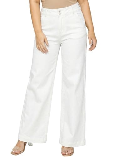 Eytino Womens Plus Size Jeans White 4X - Image 1
