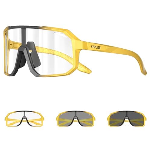 KAPVOE Photochromic Cycling Glasses Sports Sunglasses for Men Women Mountain Bike Sunglasses Clear MTB Bicycle Riding K62 - Image 1