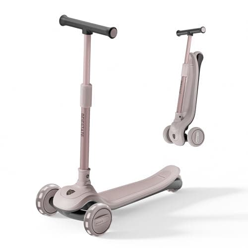 BEIESTATE 3 Wheel Scooter for Kids Ages 3-18, Up to 220 Lbs, Kids Scooter with Adjustable Lean-To-Steer Switch, Foldable, Lightweight, Wide Anti-Slip Deck, Adjustable Height Handlebar, Light-Up Wheels - Image 1