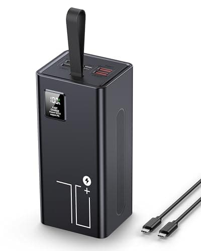 Relliphent 70000mAh Portable Charger, 30W PD QC 3.0 Fast Charging Power Bank, High Capacity External Battery Pack with 5 Output & 2 Input Ports, Compatible with iPhone, iPad, Tablet - Image 1