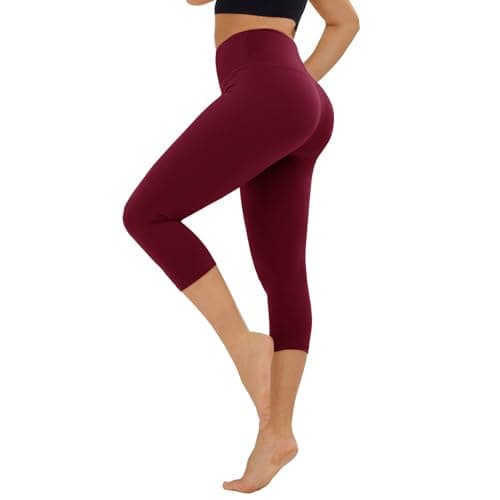 TNNZEET High Waisted Leggings for Women - No See Through Tummy Novelty Workout Yoga Pants with Pockets Reg & Plus - Image 1