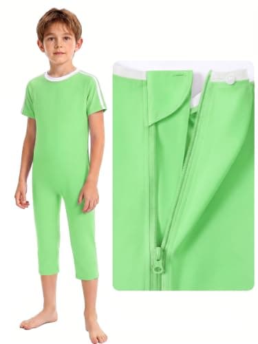 Recorah Adaptive Anti-Strip Jumpsuit for Autism Kids Enhanced Tear-Resistant Fabric Reinforced Stitching Secure Back Zipper