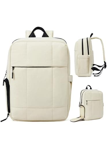 CLUCI Lightweight Travel Backpack Carry on Flight Approved, Puffy Gym Backpack with Shoe Compartment, Personal Item Travel Bag, 15.6 inch Laptop Backpack for Weekender Business - Image 1