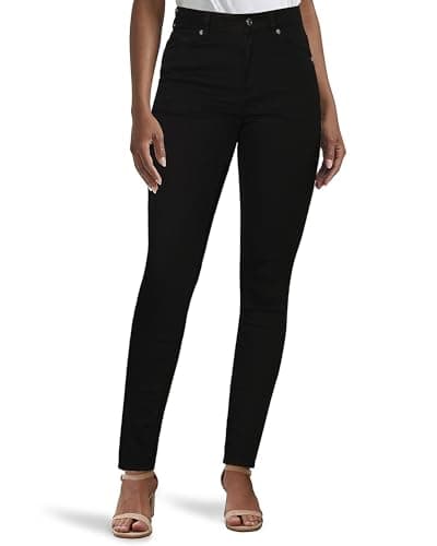 LookbookStore Ladies Pants Skinny Jeans for Women True Black Jeans for Women Plus Size High Waist Stretchy Skinny Jeggings Size XX-Large 20 22 - Image 1