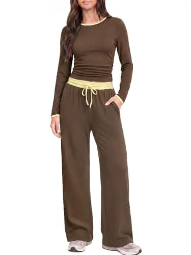 Casly Lamiit Women Two Piece Sets Athleisure Matching Sets Relaxed Joggers - Image 1