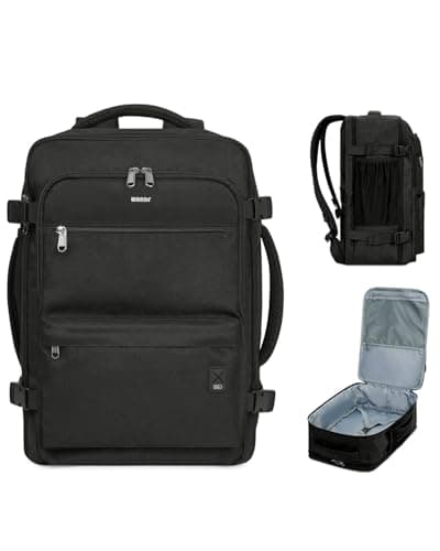 WANDF Travel Backpack For Spirit Airlines Personal Item Bag 18x14x8 with Wet Pocket, 17 Inch Laptop Backpack for Men Women(Black) - Image 1