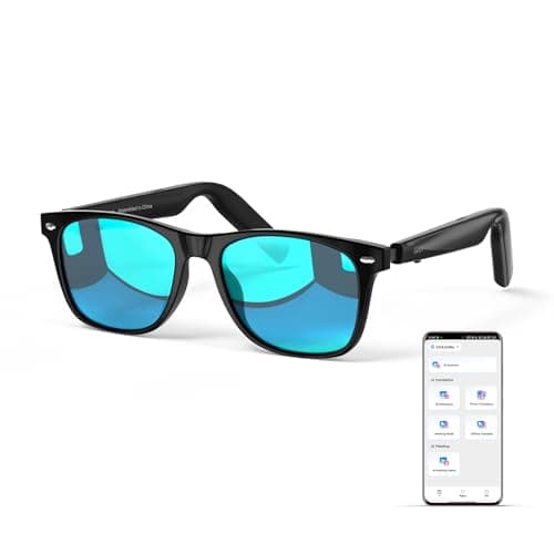 AI Glasses for Men & Women, Smart Glasses Powered by ChatGPT, AI Real-time Translation with 145 languages, 11H Music Play, Bluetooth Sunglasses with Polarized Lens, UV Protection for Daily Use, Travel - Image 1