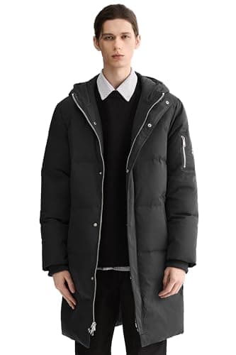 Orolay Men’s Thickened Down Jacket Winter Warm Down Coat Black - Image 1
