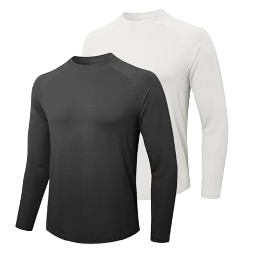 MeetHoo Long Sleeve Workout Shirts for Men Moiture Wicking T-Shirt Quick Dry Athletic Active Tees - Image 1