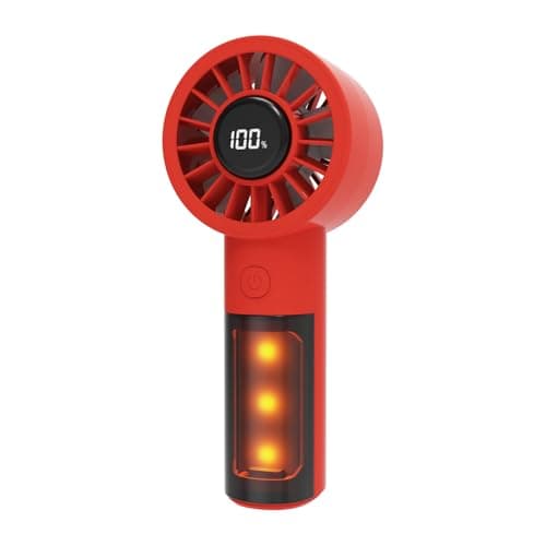 Mini Fan with Night Light, Portable Handheld Rechargeable Fan, 5 Speed Personal Cooling Fan, Quiet USB Desk Fan for Bedroom Sleep, Office, Travel, Outdoor, Vacation,Summer Essentials
