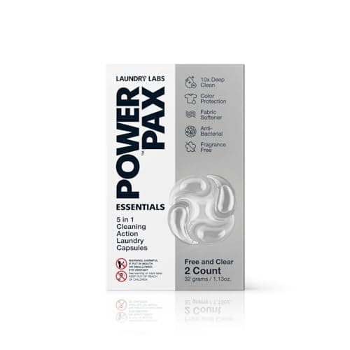 PowerPax 5-in-1 Commercial Laundry Detergent Capsules for Vending Machines, Free and Clear Unscented, 100 Count in 2 Packs – Stain Remover, Color Booster, Fabric Softener for Coin Vend Use - Image 1